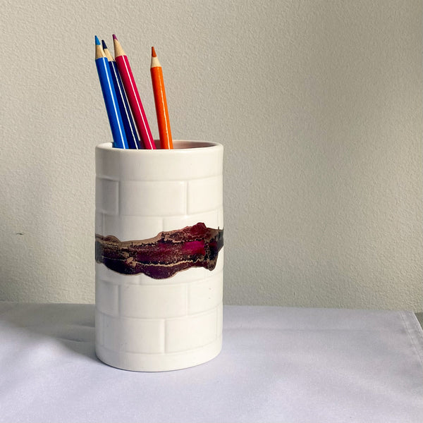 Maroon Pencil Holder - Inked in Style