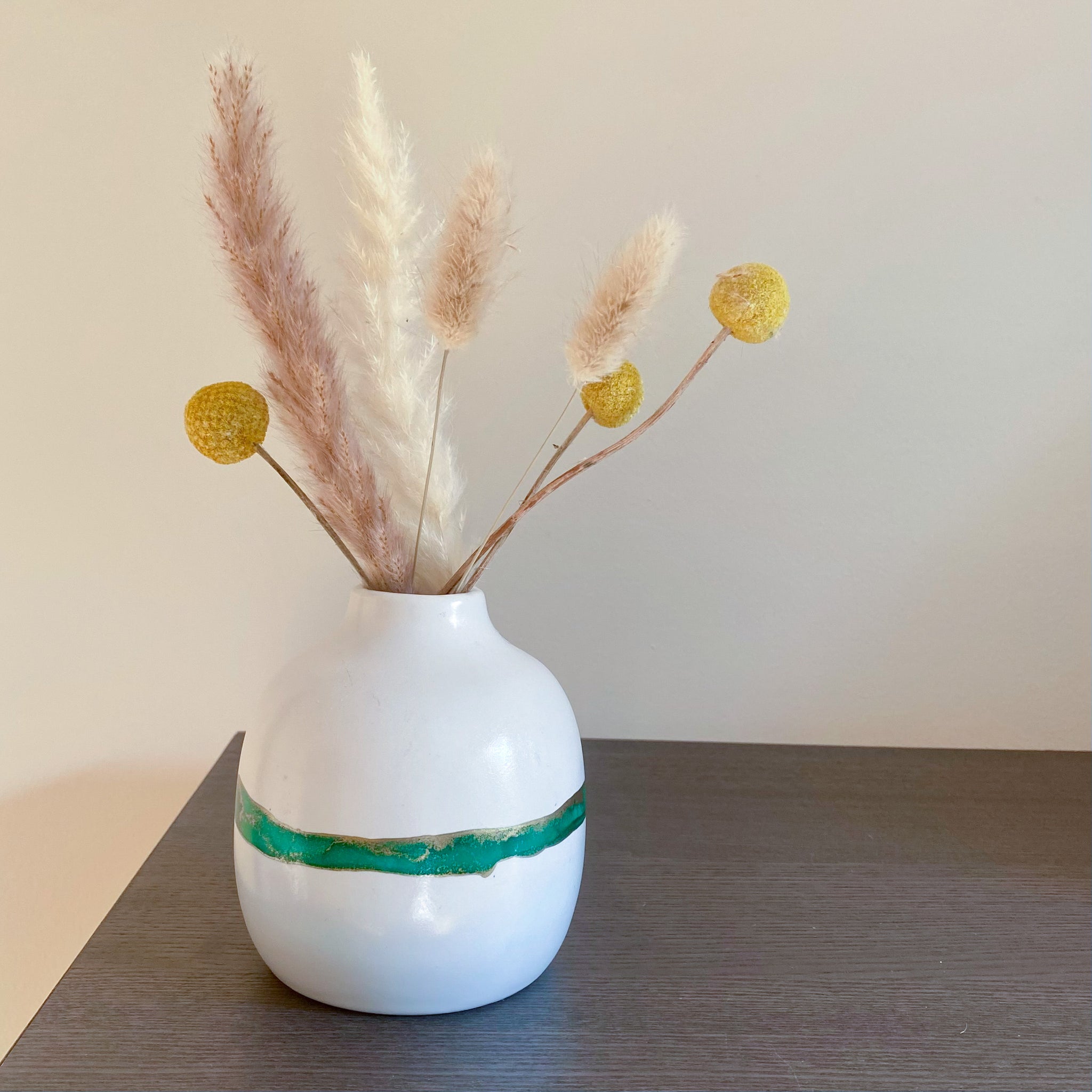 Green and Gold Bud Vase