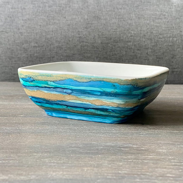 Blue and Gold Small Bowl - Inked in Style