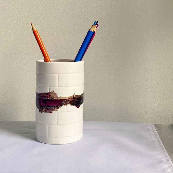 Maroon Pencil Holder - Inked in Style