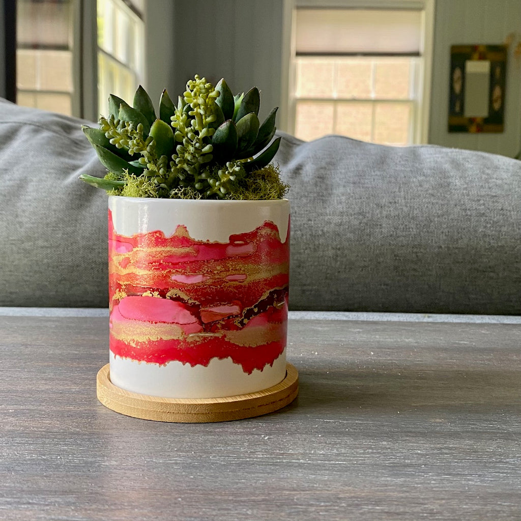 3 succulent planter Custom 3" Succulent Planter – Inked in Style